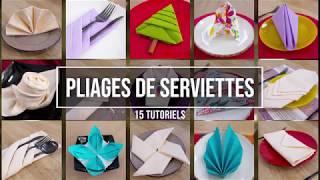 15 pliages de serviettes faciles pour toute occasion [upl. by Ensign]