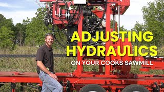 How To Adjust Hydraulics On Your Cooks Sawmill [upl. by Rafe]