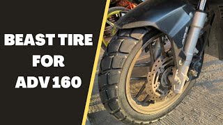 Beast Tire on Honda ADV 160 Impression [upl. by Arihsak]