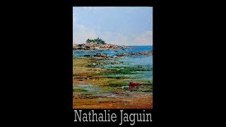 quotLa barque rougequot quotThe red boatquot seascape palette knife oil painting Nathalie JAGUIN [upl. by Yraillih386]