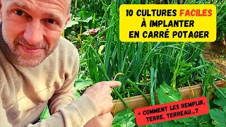 10 cultures à implanter facilement en carré potager potager avril2023 [upl. by Ribaj]