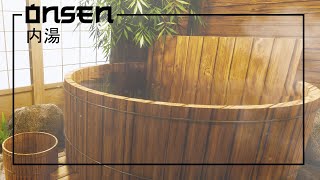 Japanese Bathhouse Soothing Water amp Steam Sounds for Sleep Relaxation Onsen Bathhouse [upl. by Gnal]