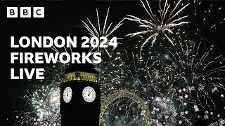 Happy New Year Live 🎆 London Fireworks 2024 🔴 BBC [upl. by Yojenitsirk20]