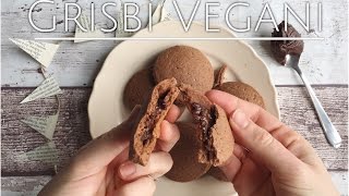 Grisbì vegani  biscotti al cioccolato dal cuore morbido [upl. by Langdon]