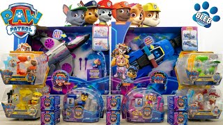 Paw Patrol the Mighty Movie toy collection unboxing including deluxe vehicles and blind boxes ASMR [upl. by Fendig]