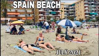 FUENGIROLA MALAGA SPAIN LATEST BEACH WALK UPDATES IN JULY 2021 4K Ms Fuengirola Vlogs [upl. by Runck958]