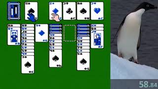 Solitaire NES  Draw 1  Speedrun  1m18s [upl. by Olnay]