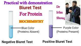 Biuret Test For Protein Estimation For Peptide linkages Biochemistry [upl. by Chadabe263]