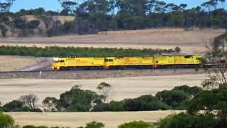 6025 60236022 with the first Aurizon  Tronox mineral sands train into Western Australia [upl. by Ettenoj235]