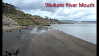 Waikato River mouth Karioitahi Beach 12 Oct 22 New Zealand 4K60 [upl. by Anual]