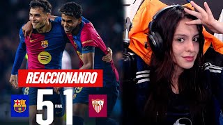 REACCIONANDO al Barcelona vs Sevilla 51 de CARA al CLÁSICO y con POLEMICA [upl. by Nolham]