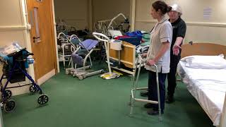 Moving Handling Walking with Zimmer Frame [upl. by Lenci]