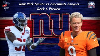 New York Giants vs Cincinnati Bengals Week 6 Preview  Kayvon Thibodeaux  Joe Burrow  Tyrone Tracy [upl. by Katuscha]