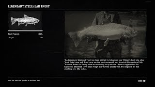 Legendary Steelhead Trout Location  How To Catch Legendary Steelhead Trout In Red Dead Redemption 2 [upl. by Yenatirb]