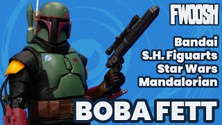 Mandalorian Boba Fett Bandai Repaint Armor Star Wars SH Figuarts Disney Action Figure Review [upl. by Jochbed]