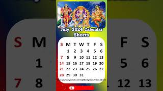 July 2024 Calendar shorts [upl. by Gabriell]