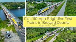 First 110mph Brightline Test Trains in Brevard County [upl. by Marven]