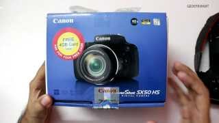 Canon PowerShot SX50 HS Mega Zoom Camera Unboxing amp Overview [upl. by Kaila]