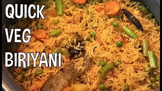 சுவையான வெஜ் பிரியாணி 😋ஈஸி குக்கர் முறை Quick Veg Biryani in Pressure Cooker [upl. by Nylzor]