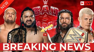 Huge Update😭 Tama Tonga to Roman Reigns WWE Bad Blood Jacob Fatu and Solo Sikoa  fans Shocking [upl. by Hildegarde]