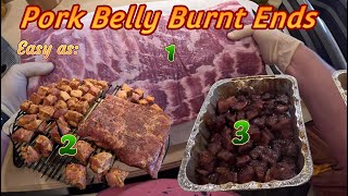 Honey and BBQ Glazed Smoked Pork Belly Burnt Ends [upl. by Mihalco]