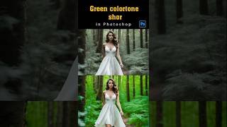 Green colortone short Photoshop Short Tutorial  Vidu Artsimple [upl. by Travis536]