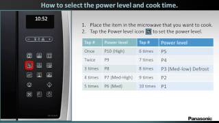 Panasonic  Microwave Ovens  NNSE284  How to program manual powertime cooking [upl. by Rhodie]