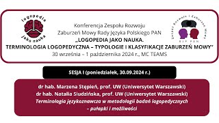 dr hab Marzena Stępień prof UW dr hab Natalia Siudzińska prof UW quotTerminologiaquot [upl. by Ettezzus]