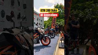 KTM 390 Duke All Generations Explained 🔥🔥🔥  BikeWale shorts [upl. by Assiluj]