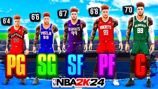 THE BEST BUILD AT EVERY POSITION IN NBA 2K24 RATE MY BUILD [upl. by Herc]