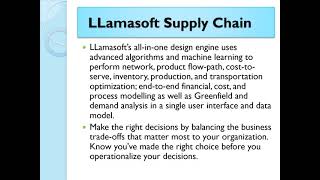 LLamasoft Supply Chain online training [upl. by Areivax]