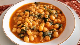 POTAJE DE GARBANZOS CON ACELGAS Chickpea stew with chard [upl. by Germano]