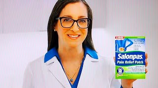 SALONPAS  SALONPAS COMMERCIAL 2024  SALONPAS PAIN RELIEF PATCH  DR KIMBERLY SACKHEIM  HISAMITSU [upl. by Yrahcaz]