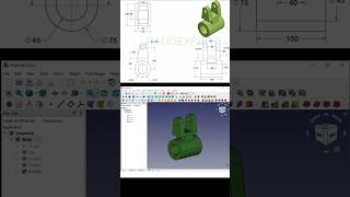 FreeCAD Part Modeling Tutorial 44  freecad cad cadsoftware solidworks madewithfreecad [upl. by Eidolem296]