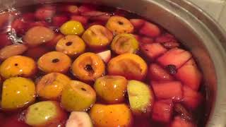 Ponche Mexicano con quotpiquetequotTequila  Mexican Fruit Teawith tequila [upl. by Hartmann]