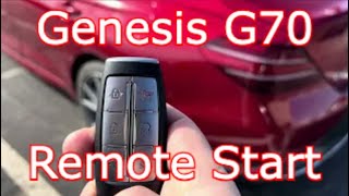 2023 Genesis G70  How to Remote Start [upl. by Stegman]