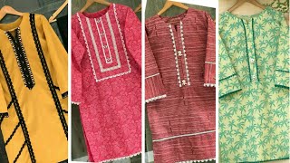 very beautiful khadar kurti designgalay k design 2022 plain and printed kurti design 2023 [upl. by Candy]