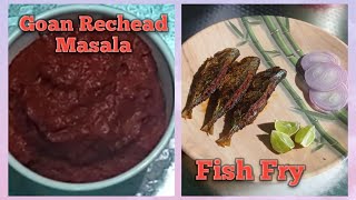 Goan Style Recheado Masala Fish Fry Recipe Homemade In Kannada [upl. by Alyssa]