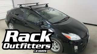 Toyota Prius with Glass Roof with Thule 480R AeroBlade Roof Rack [upl. by Dumas688]