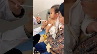 Cutebaby 👯 Baby vaccine action at hospital 🏥 to funny I baby cute love family shots funny [upl. by Gauntlett]