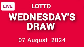 The National Lottery Lotto draw results from Wednesday 07 August 2024  Lotto Live [upl. by Arikihs501]