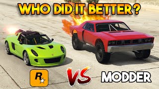 GTA 5 ROCKET VOLTIC VS MODDER ROCKET CAR ROCKSTAR GAMES VS MODDER [upl. by Anelys]