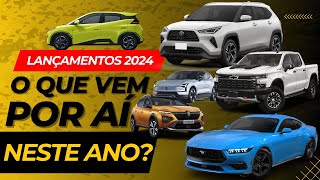 Lançamentos de Carros no Brasil 2024 Fiat VW Chevrolet Jeep BMW Volvo Citroën BYD e mais [upl. by Eicrad]