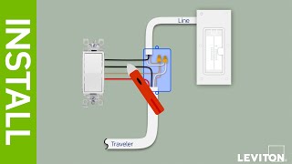 How to Install a Dimmer Switch in a 3way Application  Leviton [upl. by Aicnelev]