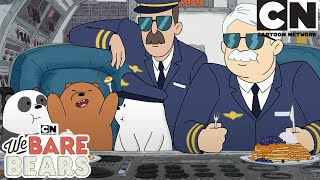 Baby Bears On A Plane  We Bare Bears  Cartoon Network  Cartoons for Kids [upl. by Aracot]