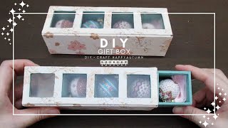 DIY Make a cartonnage gift box using wrapping paper and Recycled Cardboard  craft ideas [upl. by Steen]