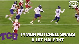 TCUs DL Tymon Mitchell Collects an INT in Week 1 [upl. by Kciwdahc615]