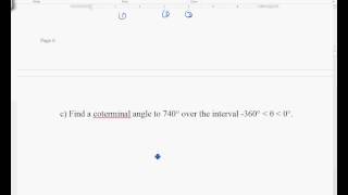 lesson 41 Coterminal Angles [upl. by Airotal]