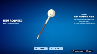 How To Get War Womans Mace Pickaxe NOW FREE In Fortnite FREE War Womans Mace Harvesting Tool [upl. by Mcnalley355]