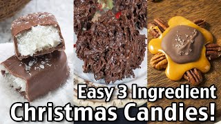 Easy 3 Ingredient Christmas Candy Recipes [upl. by Eadie568]